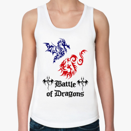 Женская майка с принтом Battle Dragons