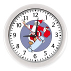 Новогодний принт с Дедом Морозом. Санта на скейте