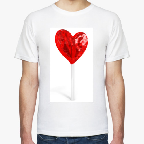 Футболка с принтом Сердце леденец
