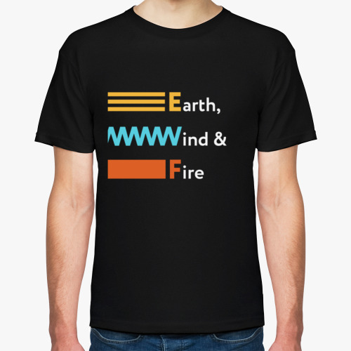 Футболка с принтом Earth, Wind & Fire