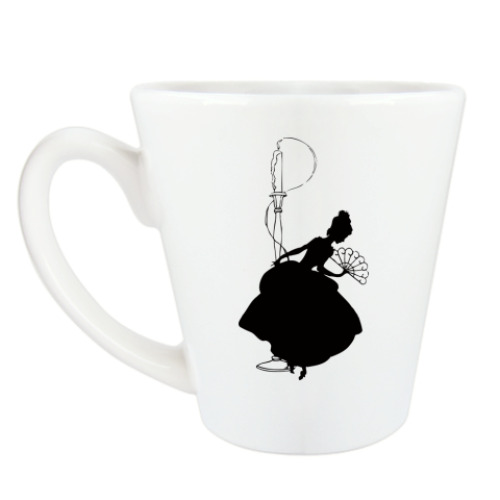 Чашка Латте с принтом Свеча