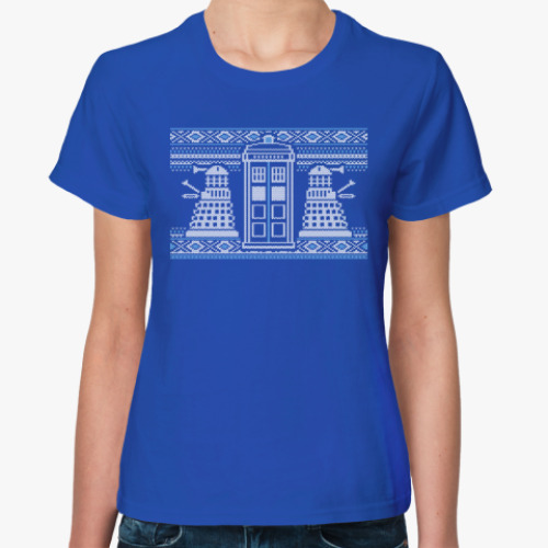 Женская футболка с принтом Доктор Кто