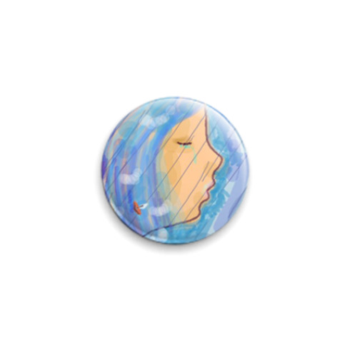 Значок 25мм с принтом  «Плакса»