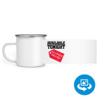 Кружка металлическая белая (круговая запечатка)