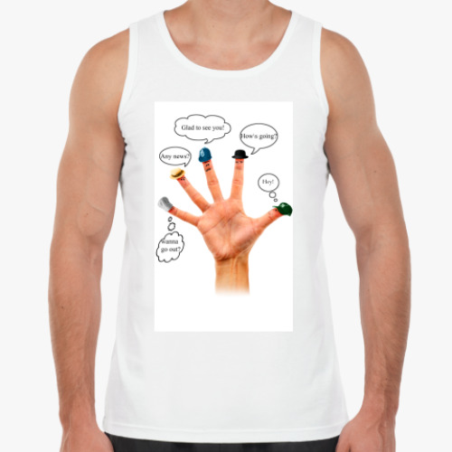 Майка с принтом Рука