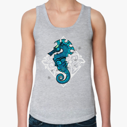 Женская майка с принтом Морской Конь