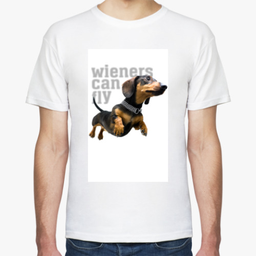 Футболка с принтом Wieners Can Fly