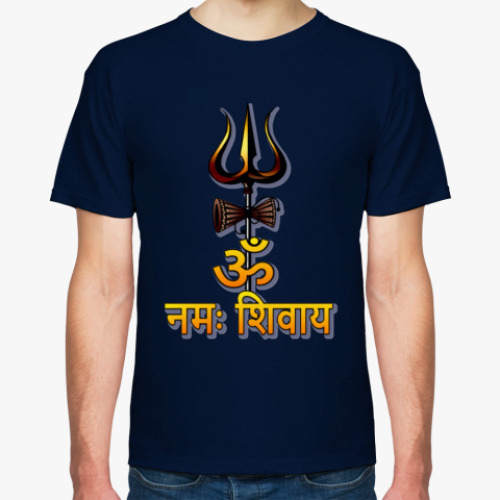 Футболка с принтом Мантра Ом намах Шивайя