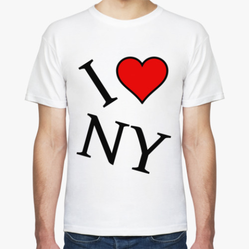 Футболка с принтом I love NY