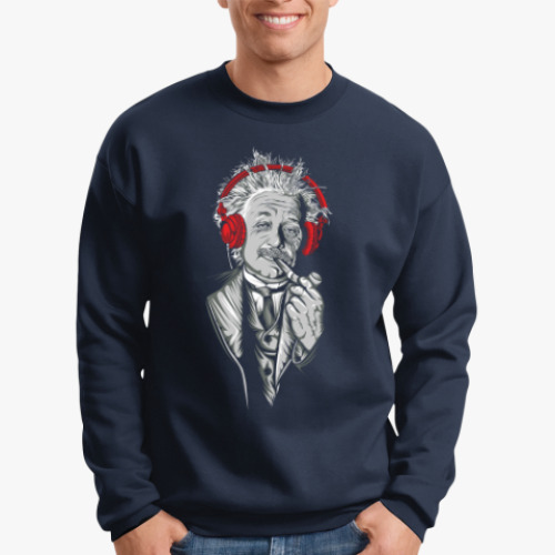 Свитшот с принтом Albert Einstein relaxed