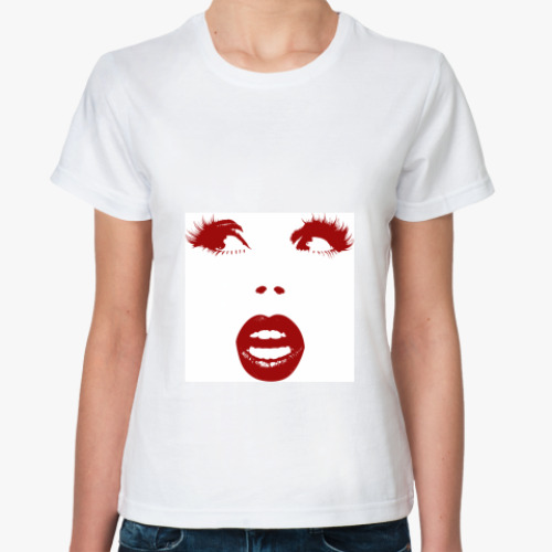 Классическая футболка с принтом Face