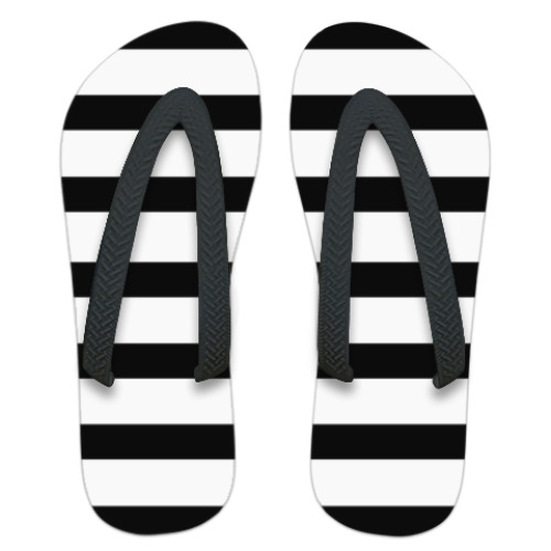 Шлепанцы (сланцы) с принтом ПОЛОСКИ