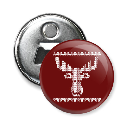 Магнит-открывашка с принтом Олень