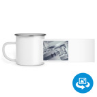 Кружка металлическая белая (круговая запечатка)