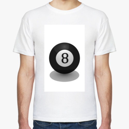 Футболка с принтом Бильярдный шар