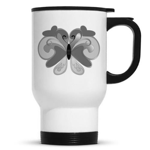 Кружка-термос с принтом Бабочка