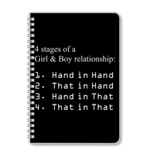 Тетрадь с принтом Girl & Boy