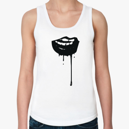 Женская майка с принтом Губы