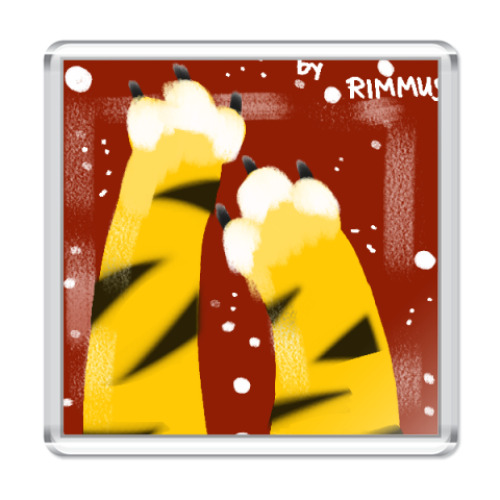 Магнит с принтом  Тигр