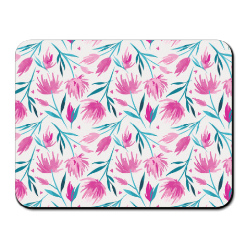 Коврик для мыши с принтом Цветочный принт