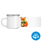 Кружка металлическая белая (круговая запечатка)