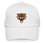 Кепка / бейсболка, белая (печать) Тигр