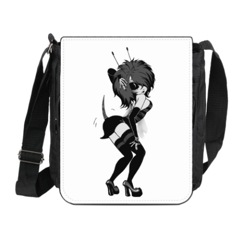 Сумка на плечо (мини-планшет) с принтом Танец суперпчелки