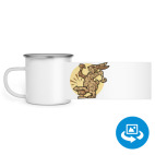 Кружка металлическая белая (круговая запечатка)