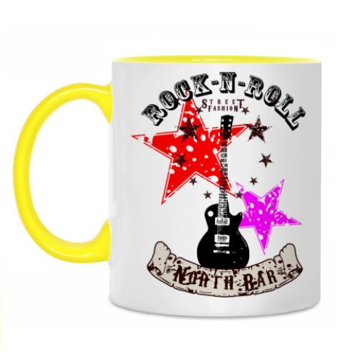 Кружка с принтом Рок н Ролл