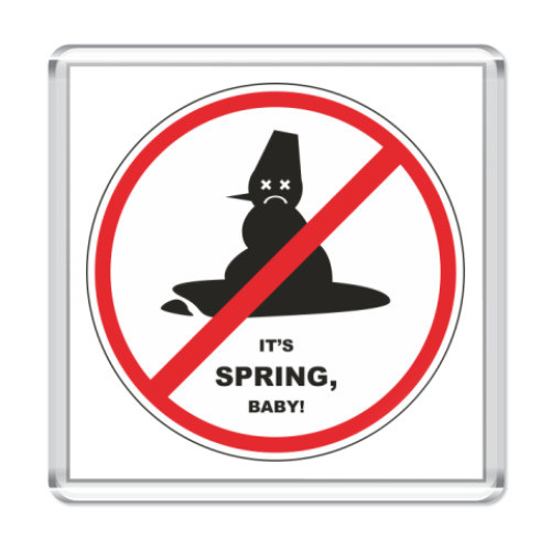 Магнит с принтом 'Времена года'