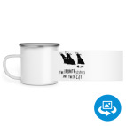 Кружка металлическая белая (круговая запечатка)