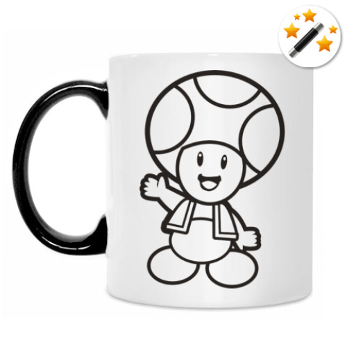 Кружка-хамелеон с принтом Гриб