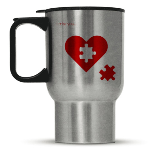 Кружка-термос с принтом Скучаю по тебе