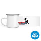 Кружка металлическая белая (круговая запечатка)