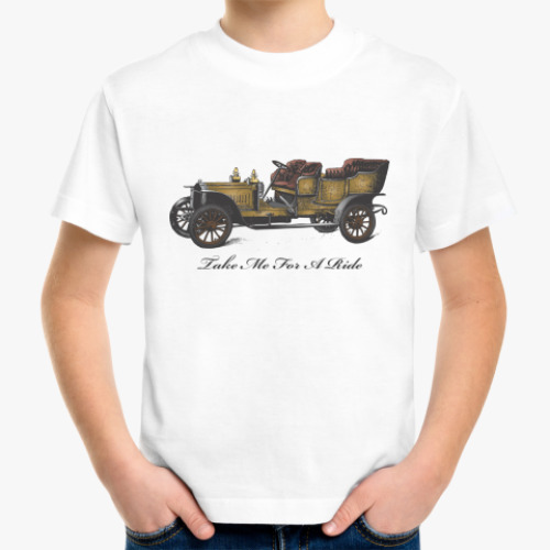 Детская футболка с принтом Машина