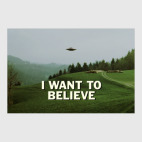 Постер 20 х 30 см I want to believe