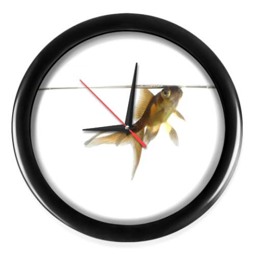 Настенные часы с принтом Рыбка