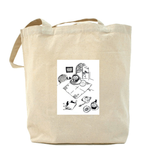 Сумка шоппер с принтом Кофе