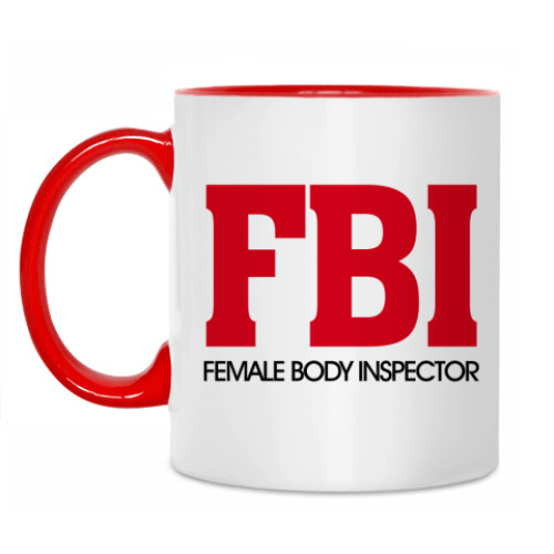 Кружка с принтом FBI - Female body inspector