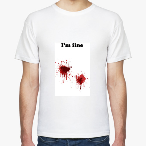 Футболка с принтом I'm fine
