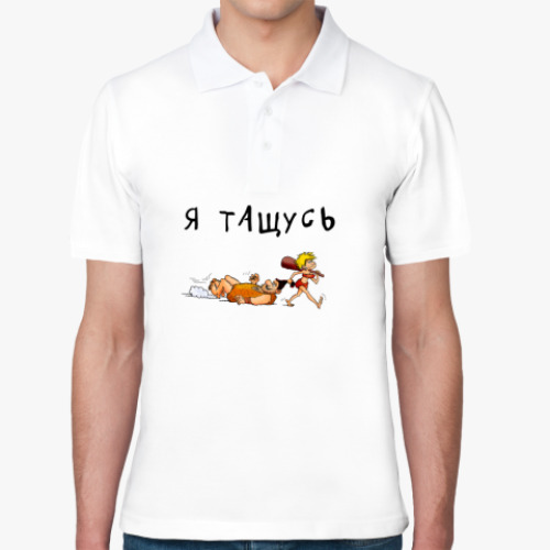 Рубашка поло с принтом Я тащусь