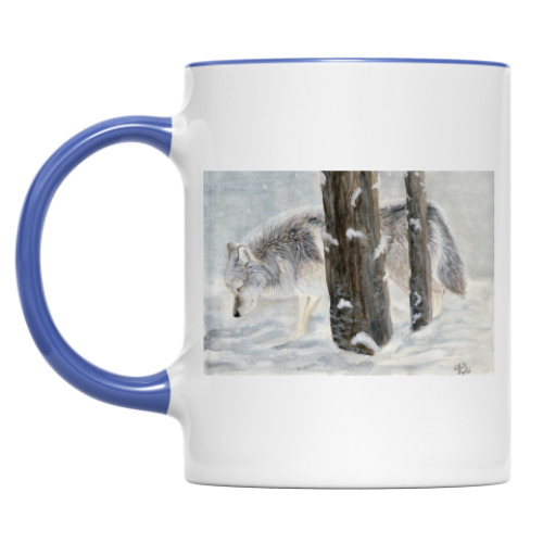 Кружка с принтом Волк