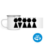 Кружка металлическая белая (круговая запечатка)