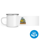 Кружка металлическая белая (круговая запечатка)