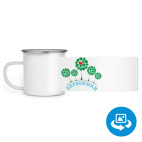 Кружка металлическая белая (круговая запечатка)