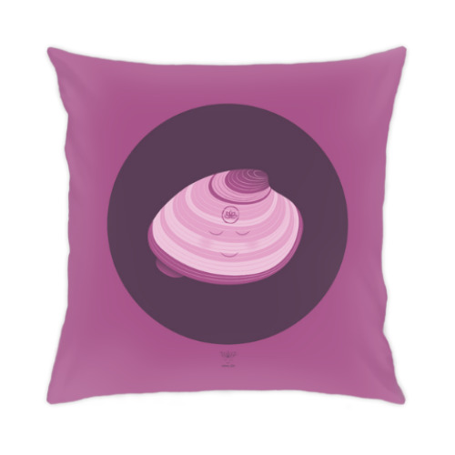 Подушка с принтом Animal Zen: Q is for Quahog