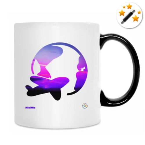 Кружка-хамелеон с принтом Путешествие