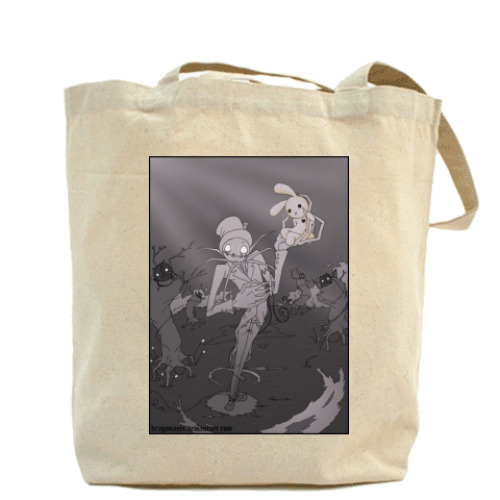 Сумка шоппер с принтом Джек и Кролик