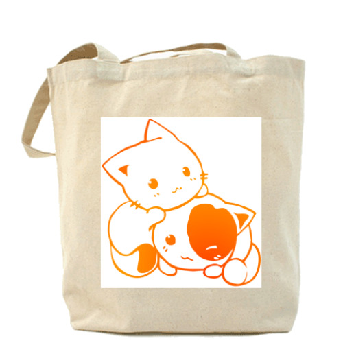 Сумка шоппер с принтом Котята