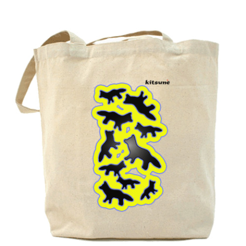 Сумка шоппер с принтом KITSUNE